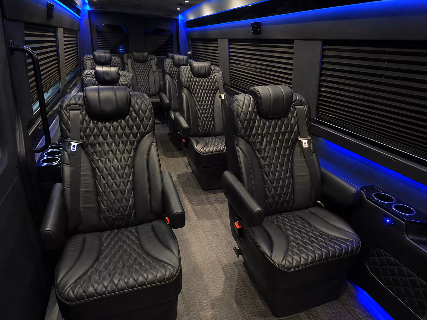 orange 10 passenger sprinter van interior