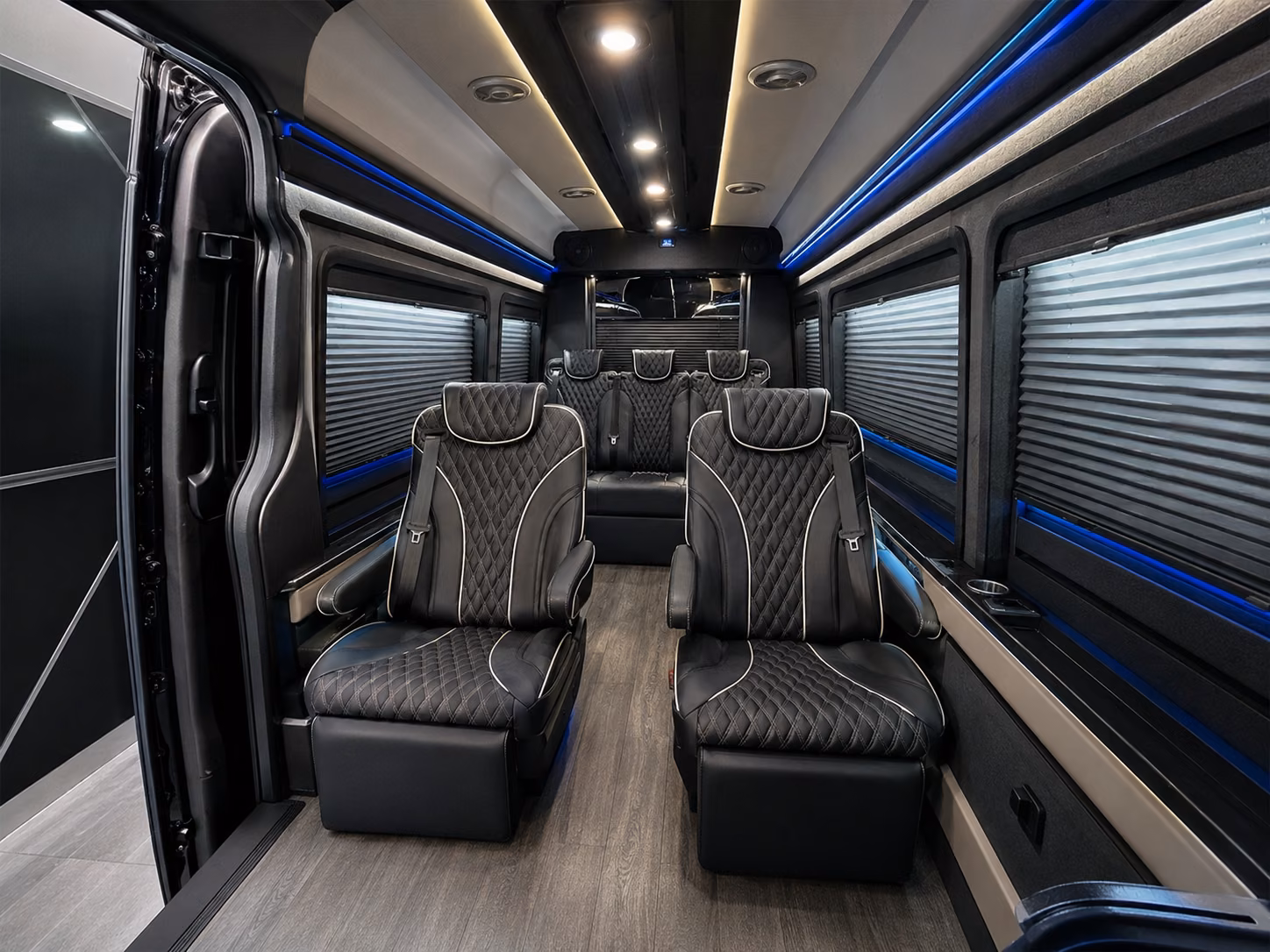 orange 12 passenger sprinter van interior