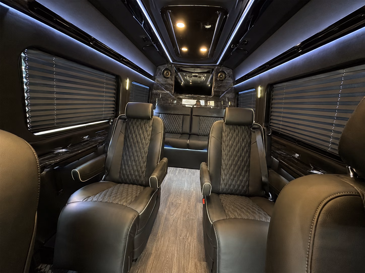 orange 15 passenger sprinter van interior