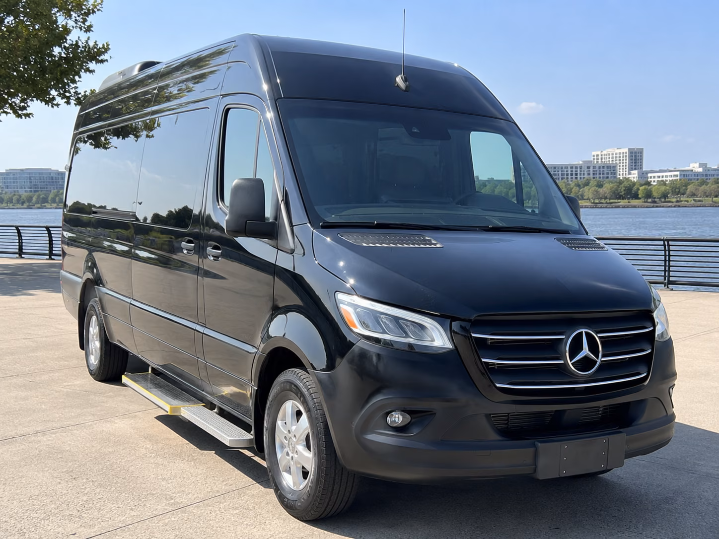 orange corporate sprinter van service
