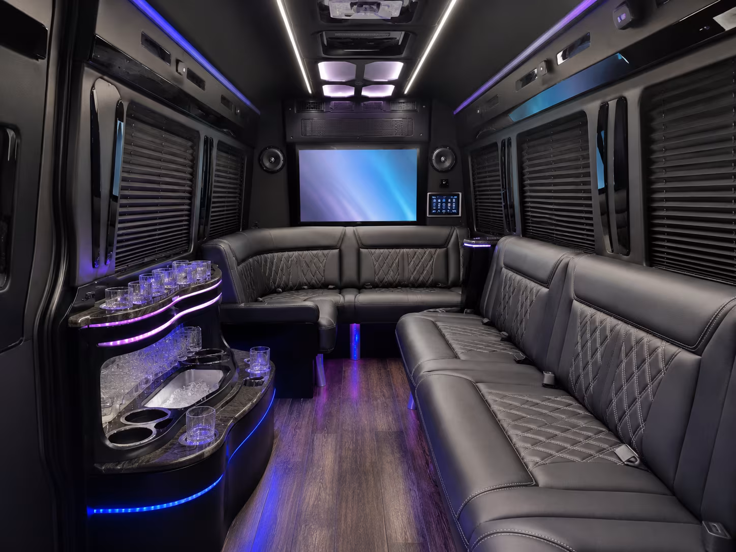 orange sprinter limousine inside