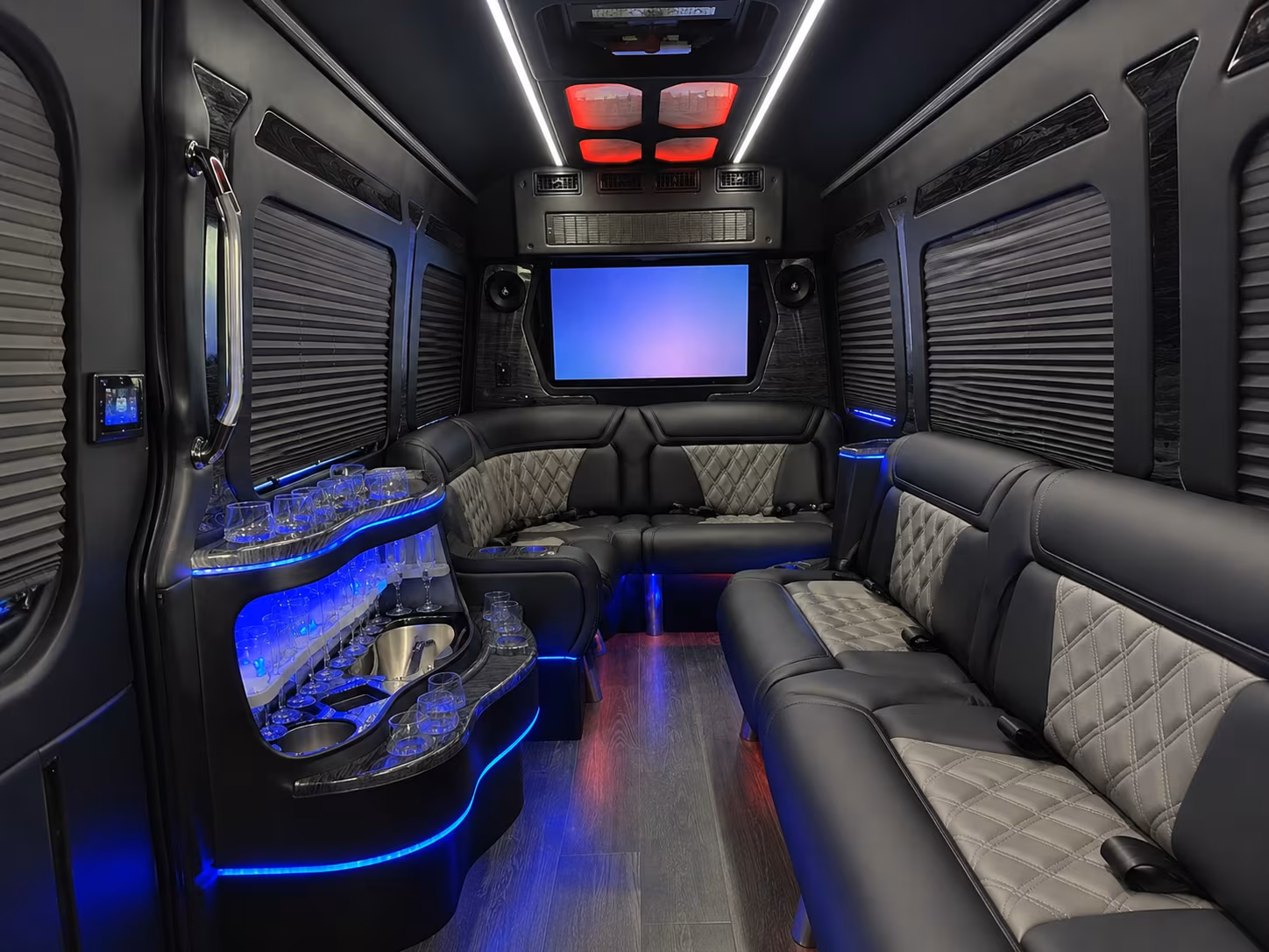 orange sprinter limousine interior