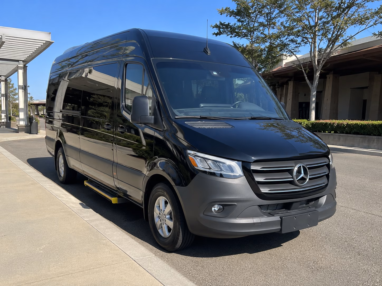 sprinter van parking shuttles hotel pickups and post show rides in orange